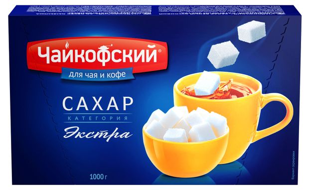 Сахар Чайкофский Экстра кусковой рафинированный, 1 кг