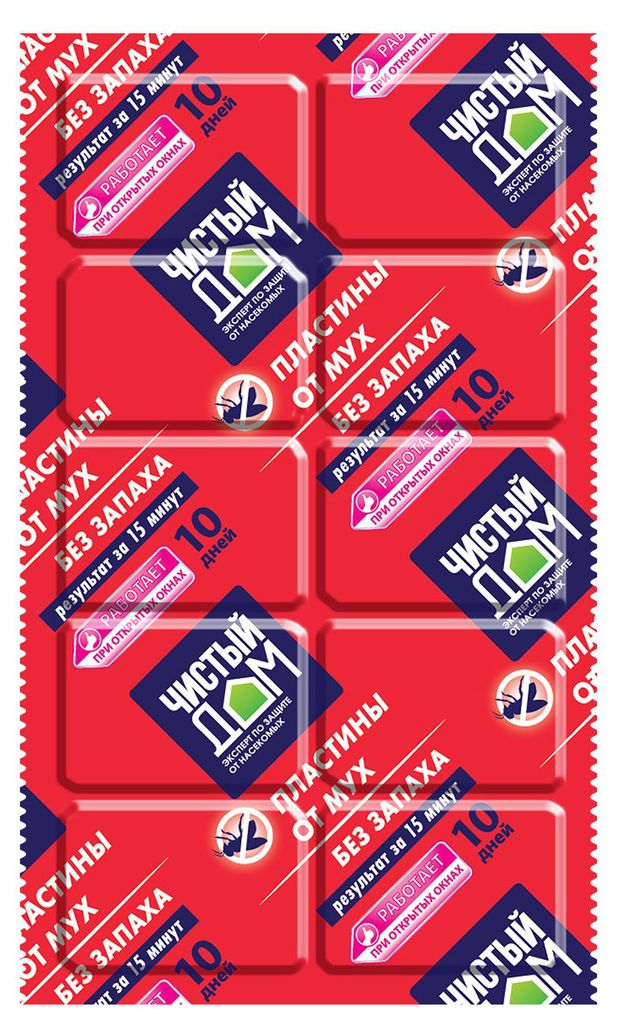 Пластины от мух Чистый Дом 10 шт 45₽