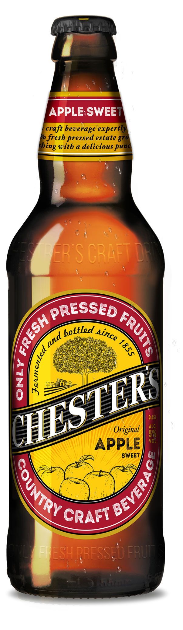 Сидр Chester's Яблочный сладкий 5,5%, 0,45 л