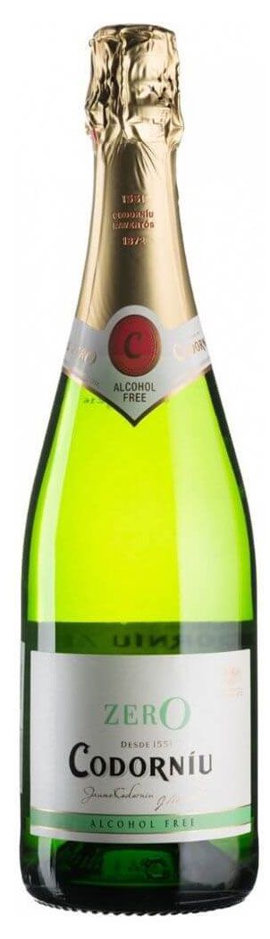 Игристое вино безалкогольное Codorniu Zero белое сухое Испания, 0,75 л