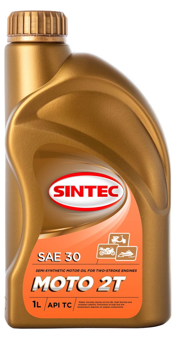 фото Масло моторное sintec moto 2t полусинтетическое, 1 л