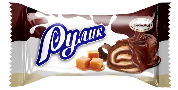 Десерт АККОНД мини-рулет Рулик с карамелизированным молоком, вес