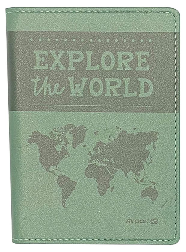 Обложка для паспорта темно-зеленая 232₽