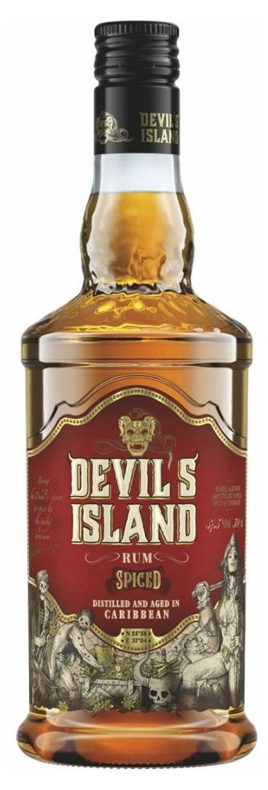 Алкоголь (самовывоз)  Ашан Ром Devil's Island Spiced Россия, 0,7 л