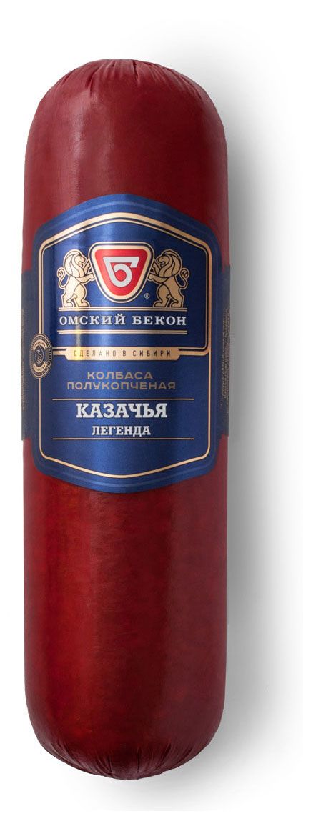 Колбаса полукопченая Омский Бекон Казачья легенда, 380 г