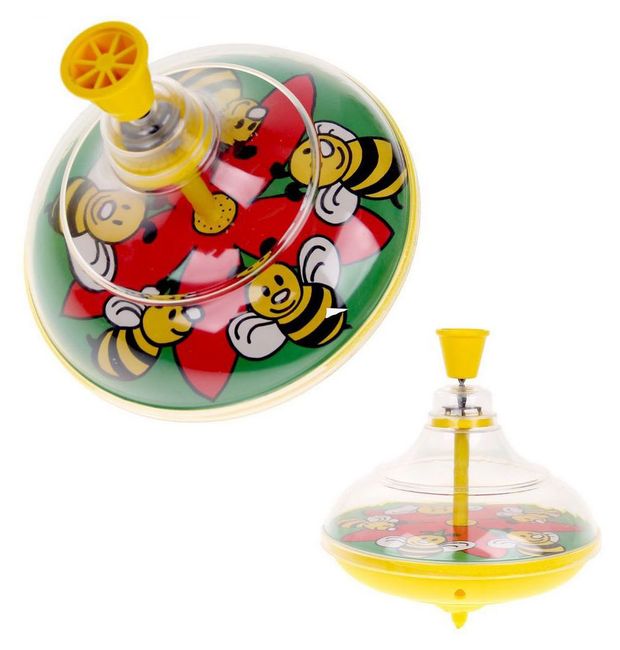 Юла Chipollino Пчелка веселые зверята прозрачная