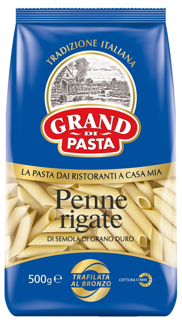 Макаронные изделия Grand di Pasta Penne Rigate перья, 500 г