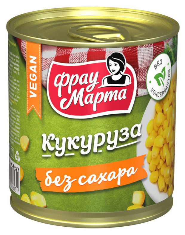 Кукуруза Фрау Марта сахарная без сахара, 310 г
