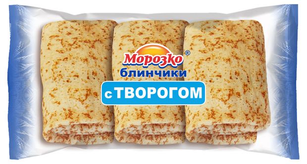 Блинчики сладкие Морозко с творогом замороженные 210 г 83₽