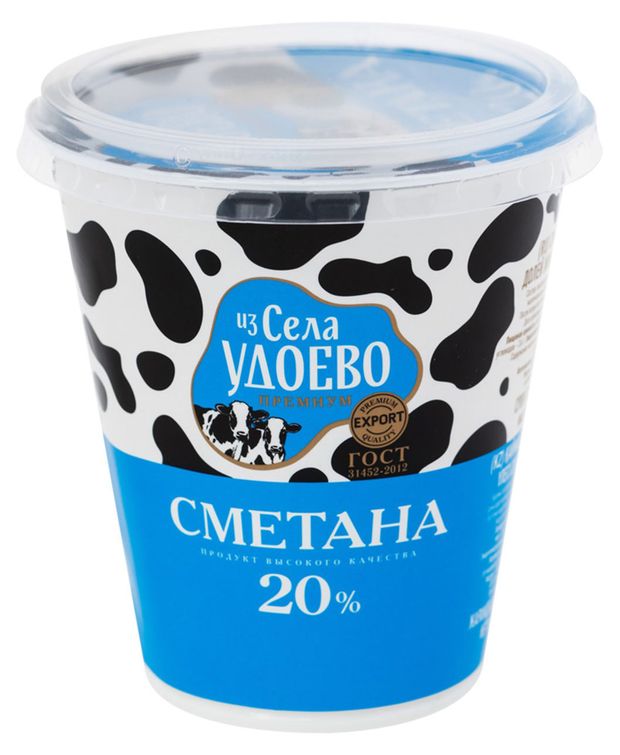 Сметана Из села Удоево 20%, 300 г