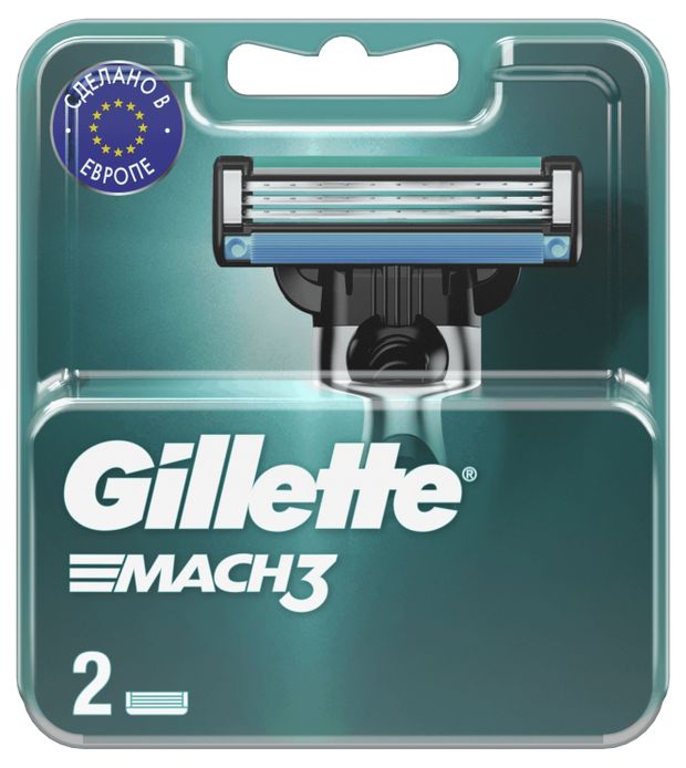 Cменные кассеты для бритья Gillette Mach 3, 2 шт