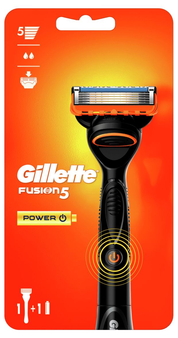 Бритва мужская Gillette Fusion 5 Power с 1 кассетой, 1 шт