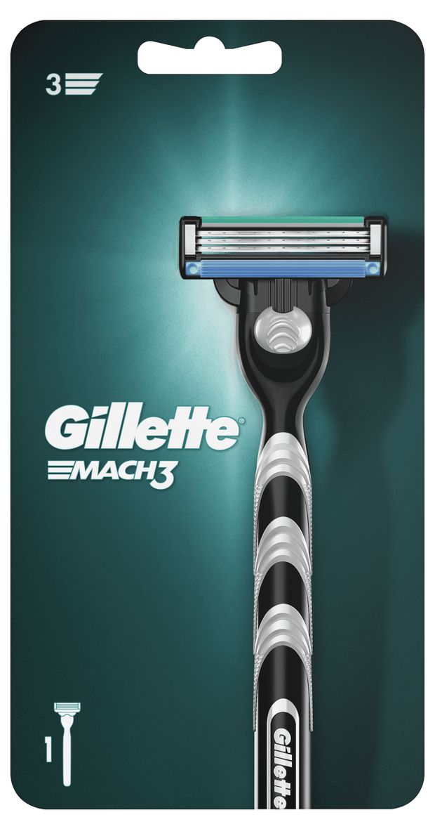 Бритва мужская Gillette Mach 3 с 1 кассетой, 1 шт