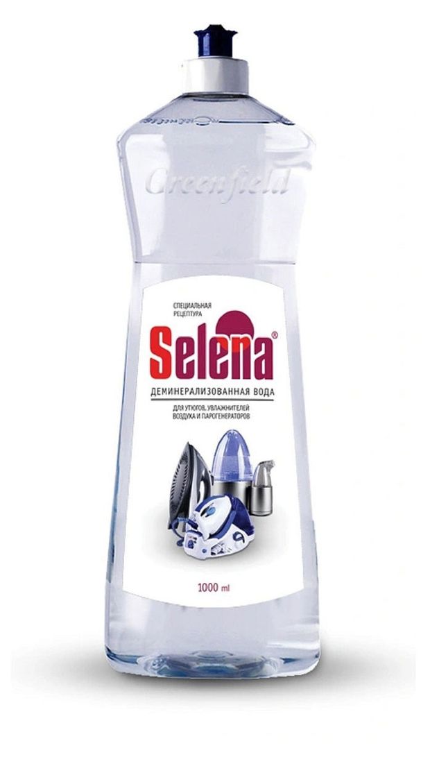 Вода для утюгов Selena деминерализованная, 1 л