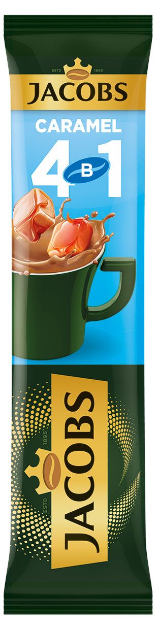 Кофе растворимый Jacobs Caramel 4в1, 13,5 г