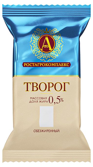 Творог обезжиренный А.Ростагрокомплекс брикет 0,5% БЗМЖ, 180 г