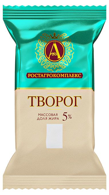 Творог А.Ростагрокомплекс брикет 5% БЗМЖ, 180 г