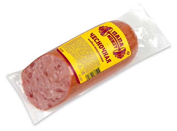 Колбаса полукопченая Папа может Чесночная, 420 г