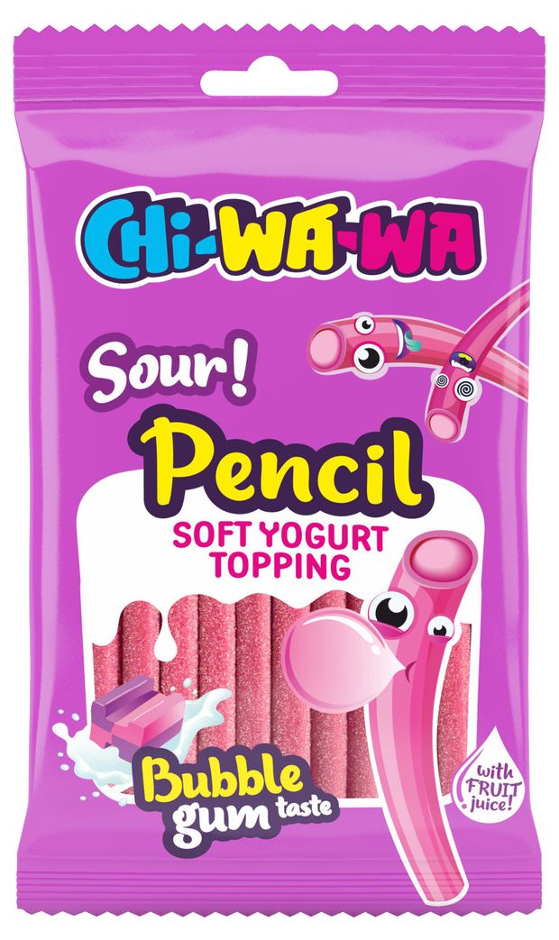 Мармелад жевательный CHI-WA-WA карандаш бабл-гам, 80 г