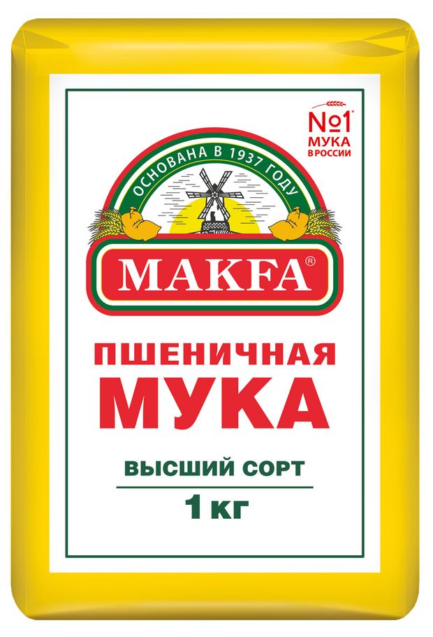 Мука пшеничная MAKFA 1 кг 80₽