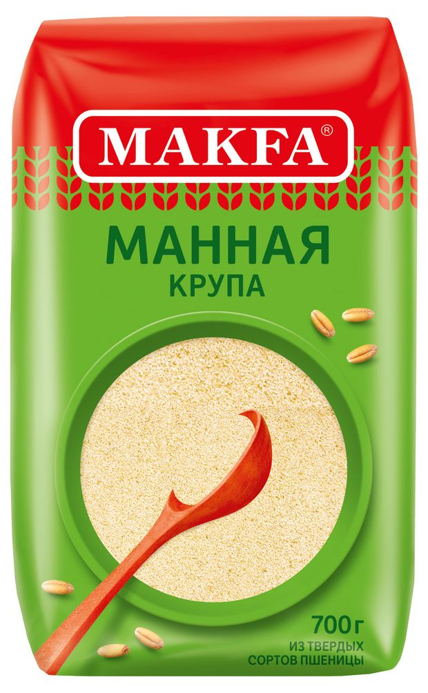 Крупа манная Makfa из твердых сортов пшеницы 700 г 90₽