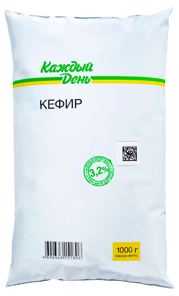 Кефир Каждый день 3,2% БЗМЖ, 1000 г