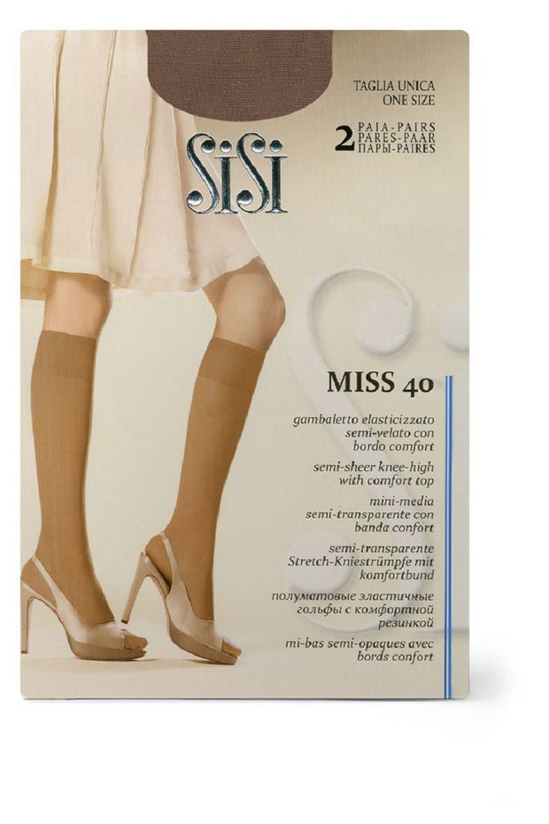 Гольфы женские SiSi Miss 40 den Daino бежевые р. универсальный, 2 пары