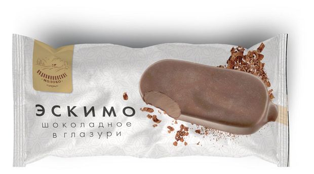 Мороженое Подовинновское молоко Эскимо шоколадное 15% БЗМЖ, 70 г