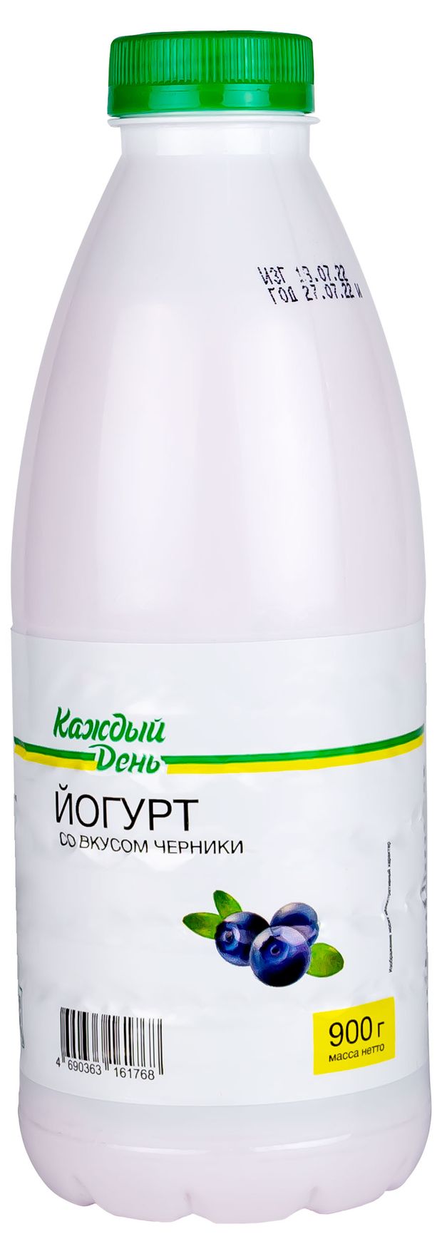 Йогурт питьевой Каждый день черничный 1,5%, 900 г
