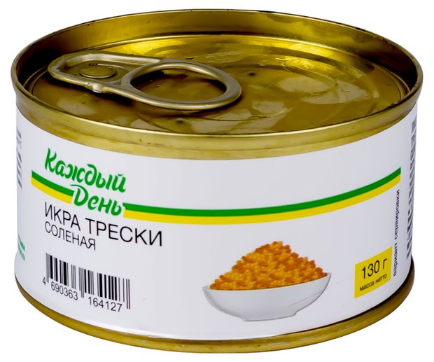 Икра трески Каждый день 130 г 60₽