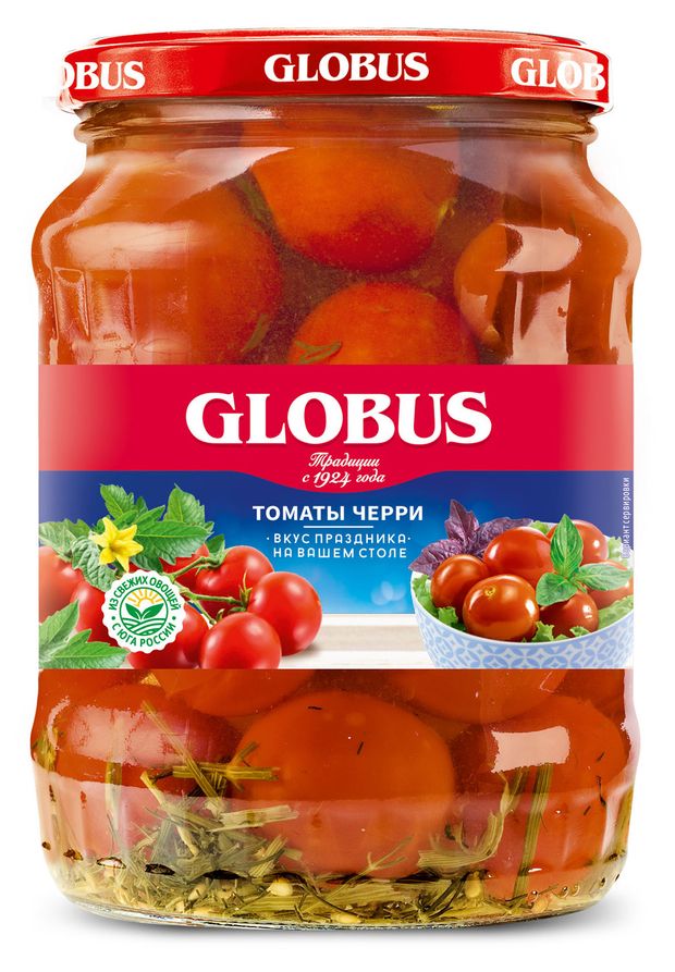 Томаты черри GLOBUS маринованные 680 г 227₽