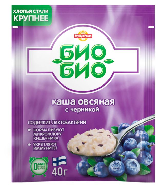 Каша овсяная Myllyn Paras БИО-БИО черника 40 г 27₽