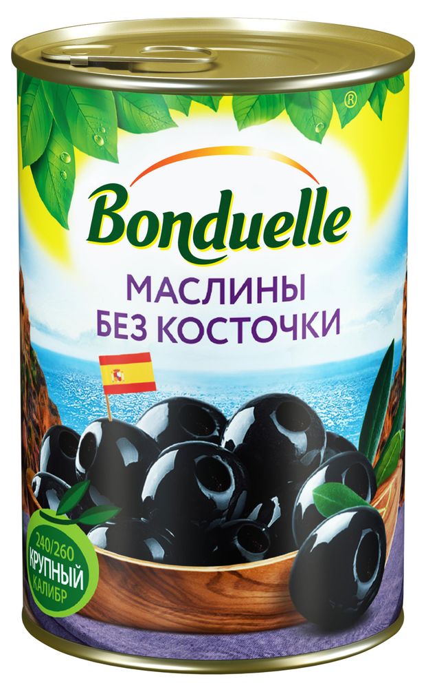 Маслины BONDUELLE без косточки 300 г 160₽