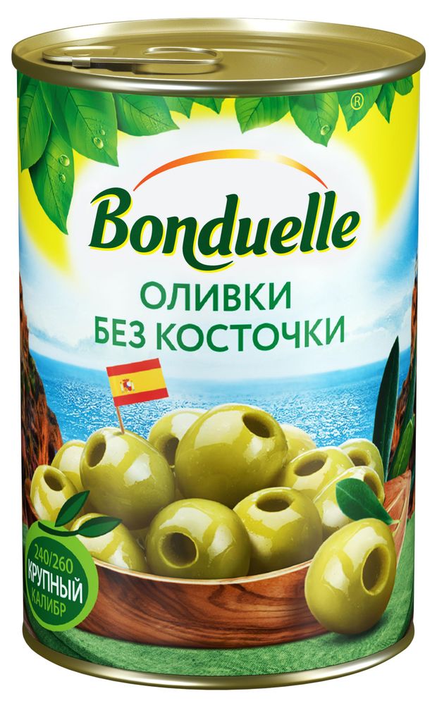 Оливки зеленые BONDUELLE без косточки 300 г 170₽