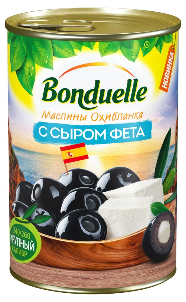 Маслины BONDUELLE Охибланка с сыром фета 314 мл 100₽
