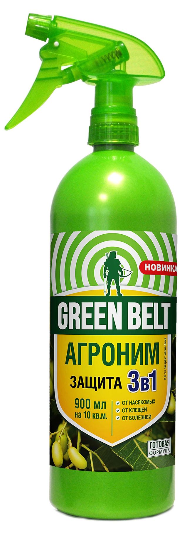 фото Средство для защиты растений от насекомых-вредителей и болезней green belt спрей на основе масла нима, 900 мл
