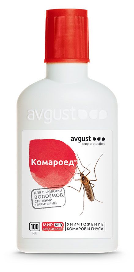 Средство для обработки территорий и водоемов от комаров Август Комароед, 100 мл