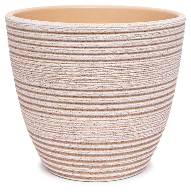 Горшок керамический Халва-А бежевый без поддона, 12 см