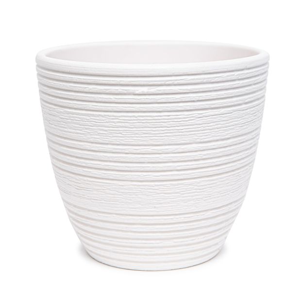 Горшок керамический Халва-А белый без поддона, 15 см