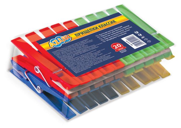 Прищепки Azur Классик 20 шт 140₽