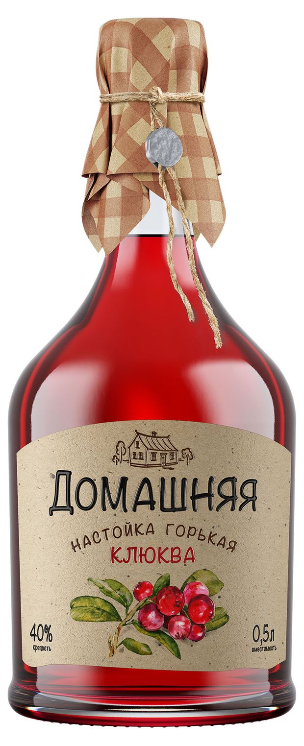 Настойка Домашняя горькая Клюква Россия, 0,5 л