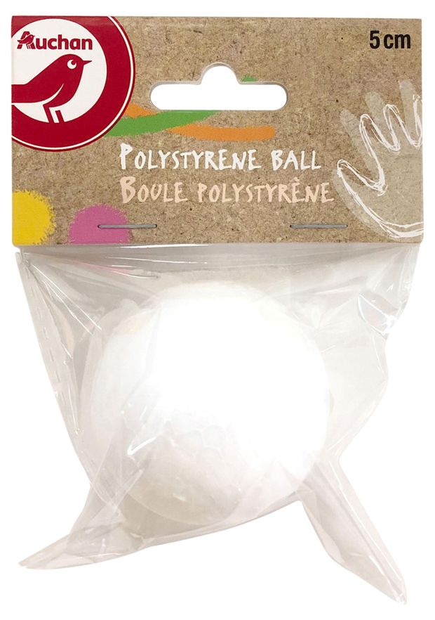 Шарик для поделок и декорирования АШАН Красная птица полистирол 5 см 15₽