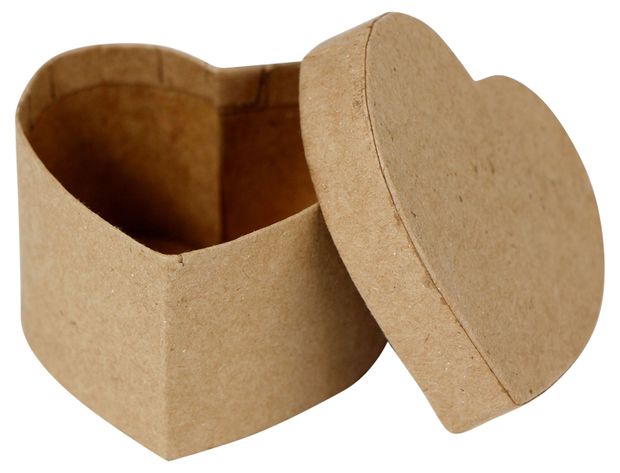 Коробка АШАН Красная птица в форме сердца крафт-бумага 6х6х4 см 50₽