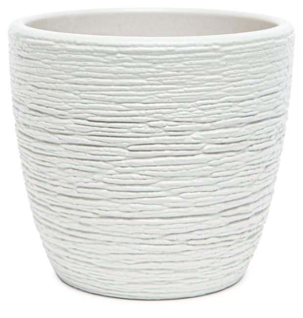 Горшок керамический Флер серый без поддона, 9 см