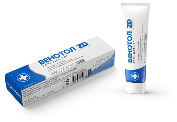 Гель для ног ZD Венотог для усталых ног 50 г 110₽