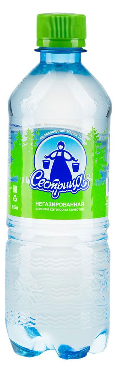Вода питьевая Сестрица негазированная, 500 мл