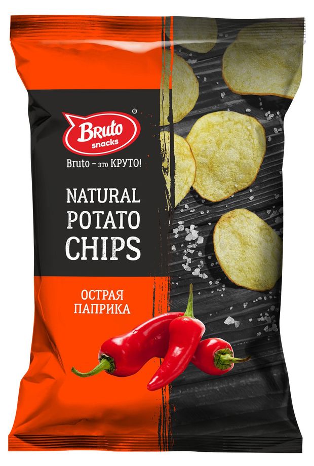 Чипсы картофельные Bruto NPC острая паприка 60 г 75₽