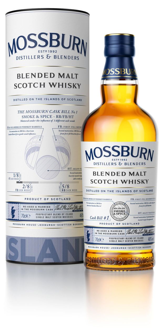 Виски Mossburn Blended Malt Scotch Whisky Island в подарочной упаковке Шотландия, 0,7 л