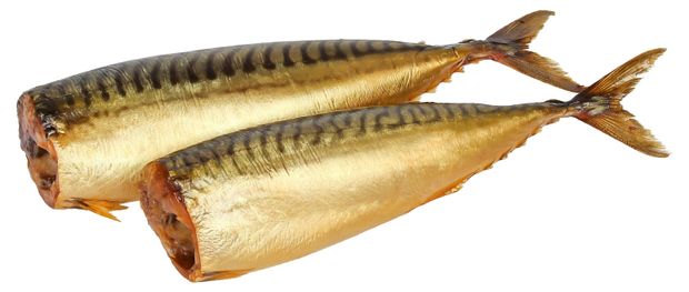 Скумбрия холодного копчения потрошеная без головы вес 120₽