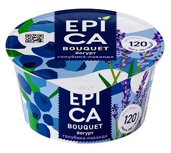 Йогурт EPICA Bouquet фруктовый с голубикой и лавандой 48 130 г 73₽